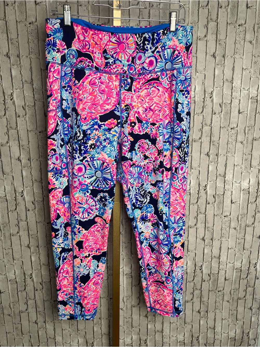 Lilly Pulitzer Weekender Leggings In Turtle Amazement Crop Pocket Luxletic XL